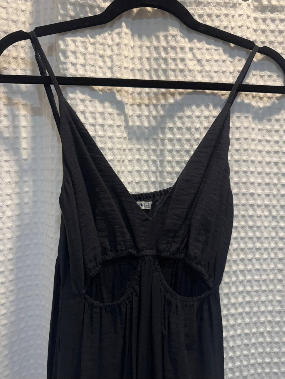 Abercrombie & Fitch Black Spaghetti-Strap Maxi Dress